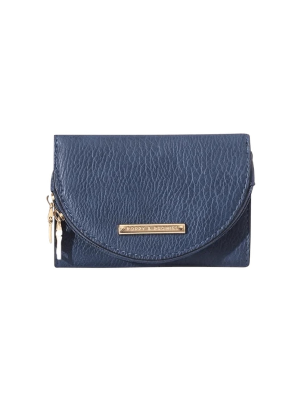 NEW!!Poppy & Peonies Navy Wallet with Gold Hardware